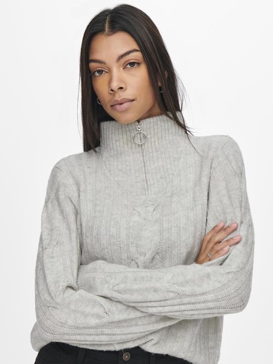 Produktbild JdY Reissverschluss-Zopfstrick- Strickpullover (L)