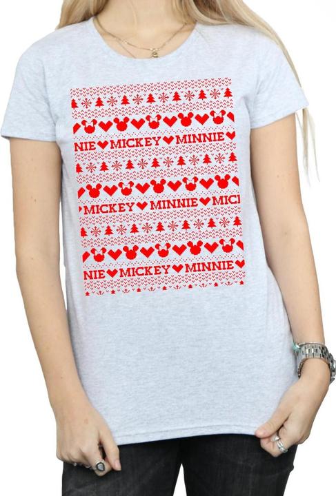 Produktbild Disney Mickey And Minnie Christmas Fair Isle TShirt (L)