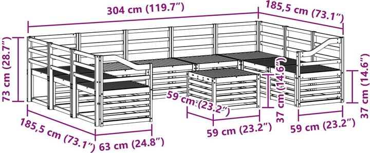 Produktbild vidaXL Outdoor-Sofa
