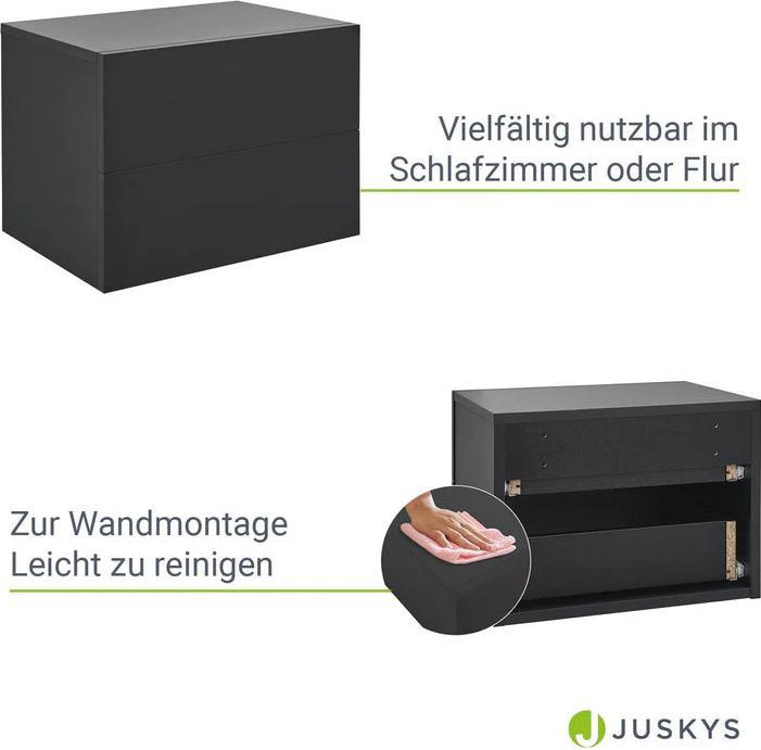 Immagine prodotto Juskys Wandschrank Nachttisch hängend (40 x 29 x 30 cm)