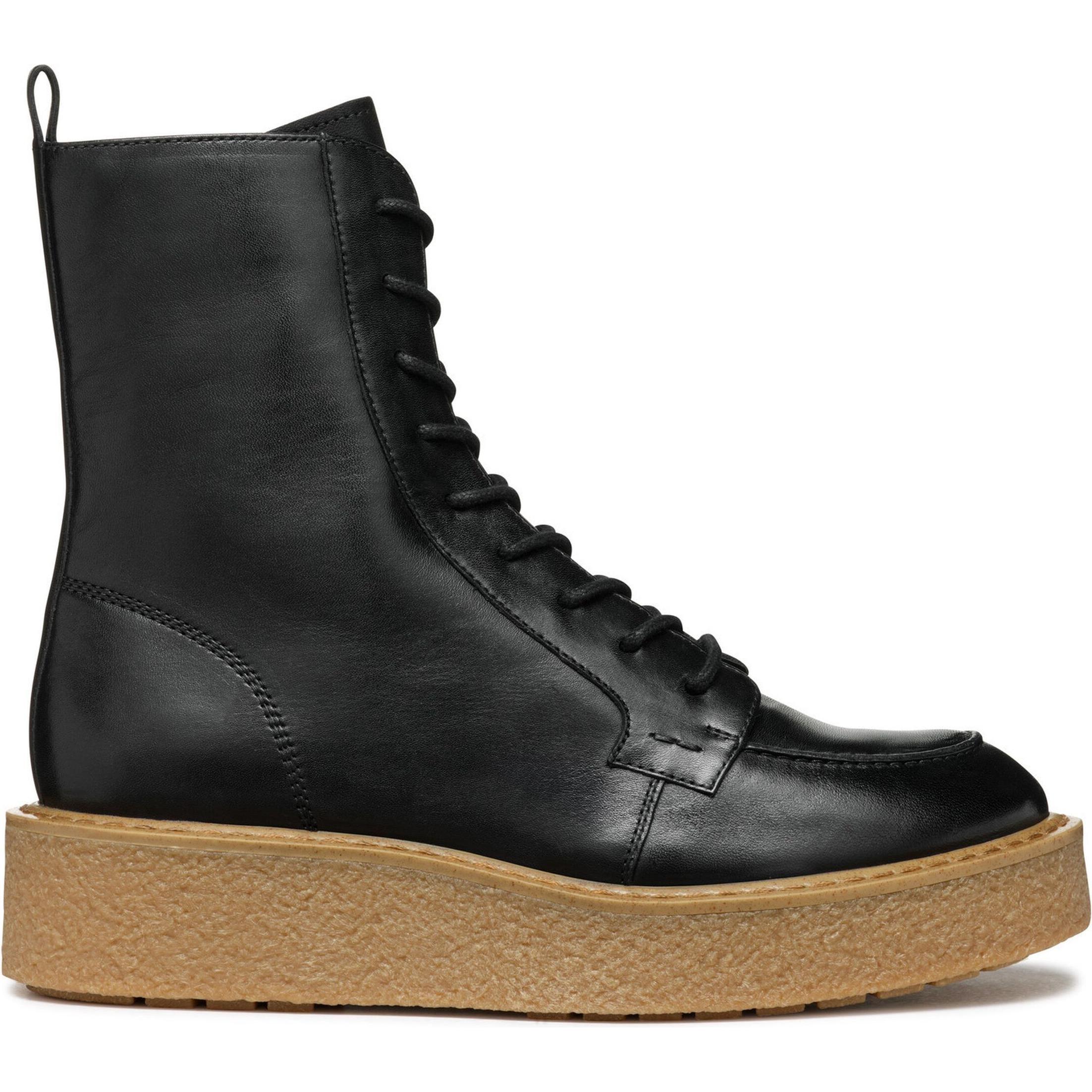 Geox, Damen, Boots + Stiefel, Elidea, Schwarz, (37)