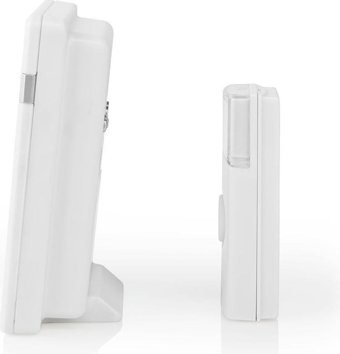 Actual product image Nedis Wireless Doorbell Set Battery Powered 3 V DC 1x CR2032 Volume: 80 dB Signal Range: 300 m IP44 (Funk)