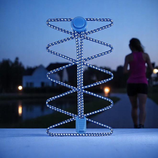 Actual product image LaceGodZ 1 Paar ReflectPro Series elastische, stark reflektierende Schnürsenkel (100 cm)