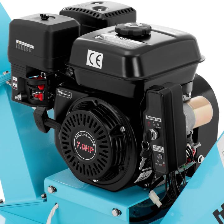 Image du produit Hillvert Déchiqueteuse de bois à essence - 6,5 hp - 80 mm