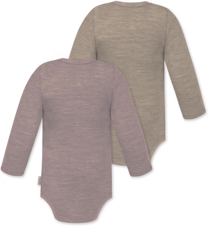 Produktbild Normani 2er Pack Baby Merino Langarmbody „Tuai" - 9401 (68)