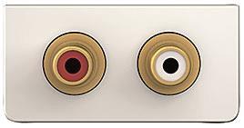 Konnect design - Audio 7454000510 2xCinch cover 1/2 with cable whip ws (Cinch Cables)