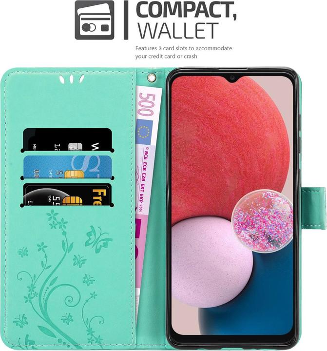 Actual product image Cadorabo Cover for Samsung Galaxy A13 4G with floral pattern (Samsung Galaxy A13)