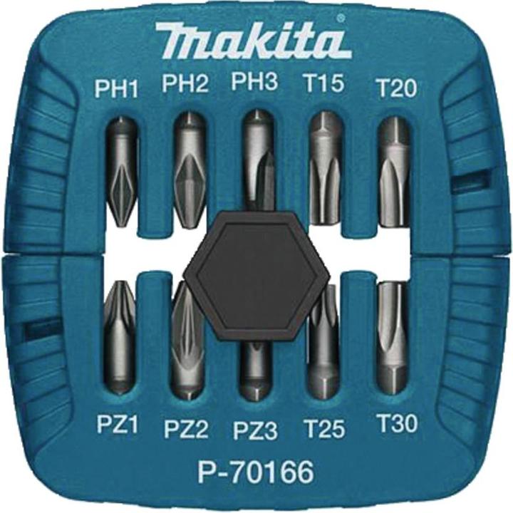 Immagine prodotto Makita Maki Bit Box P-70166 10pcs PH PZ P-70166 (PH1, PH2, PH3, PZ1, PZ2, PZ3, T15, T20, T25, T30)