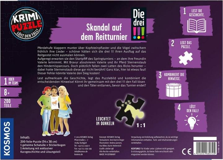 Actual product image Kosmos The three!!!- Scandal at the horse show (200 pieces)