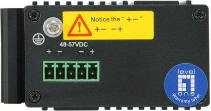 Actual product image LevelOne Switch 5x GE IGP-0502 DIN-Rail,-40°C to 75°C PoE (5 ports)