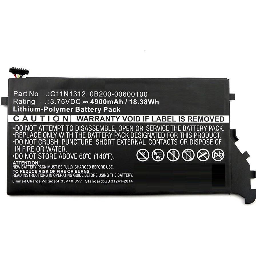 CoreParts Laptop Battery for Asus (1 Zellen, 4900 mAh), Notebook Akku, Schwarz