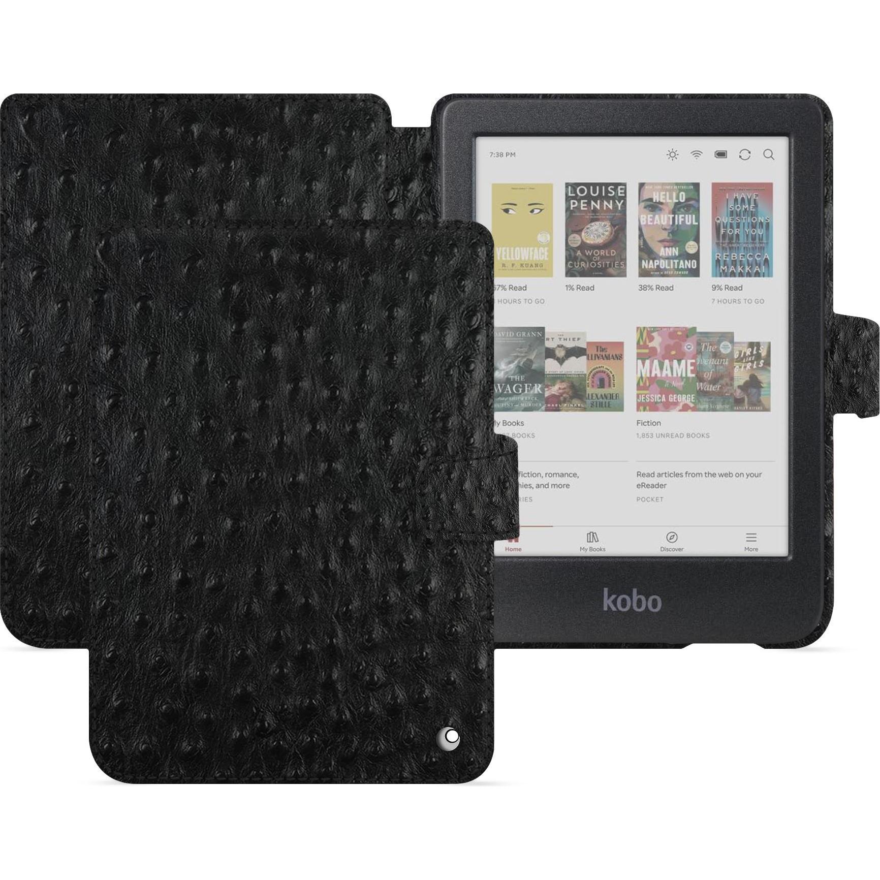 Noreve Lederschutzhülle Kobo Clara 2E (Kobo Clara 2e), Tablet Hülle, Schwarz