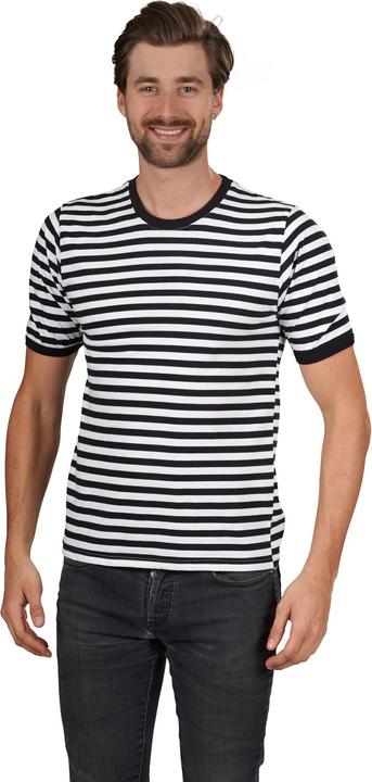 Produktbild Metamorph Hochwertiger Ringelpulli Kurzarm schwarz-weiss (58)