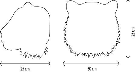 Actual product image Wild & Soft Animal head Tiger Albert