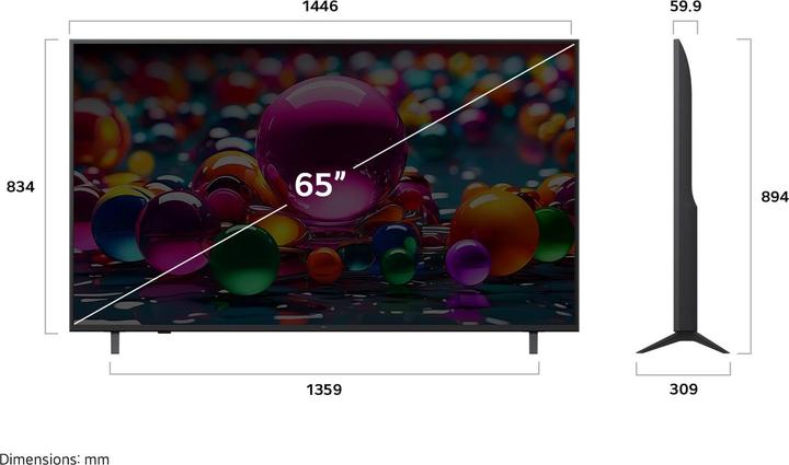 Image du produit LG TV SET LCD 65" 4K/65UA74003LB (65", LED, 4K, 2025)