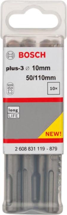 Immagine prodotto Bosch Hausgeräte Hammerbohrer plus-3 10x50x110mm 10 Stk. (10 millimetri)
