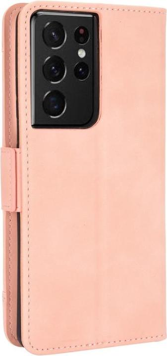 Actual product image Cover-Discount Galaxy S21 Ultra - Case with many card slots pink (Samsung Galaxy S21 Ultra)