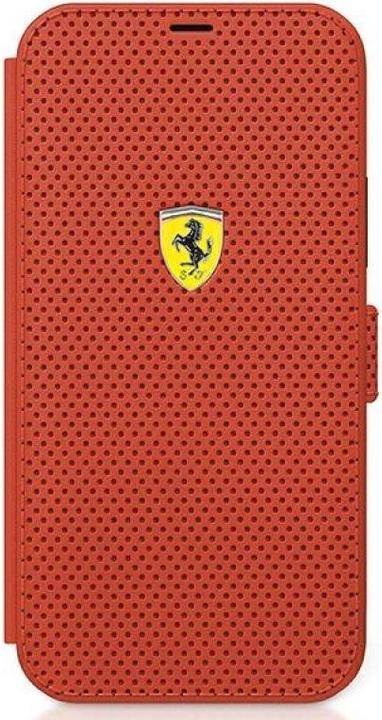 Actual product image Ferrari FESPEFLBKP12SRE iPhone 12 mini 5.4" czerwony/red book On Track Perforated (Apple iPhone 12 mini)