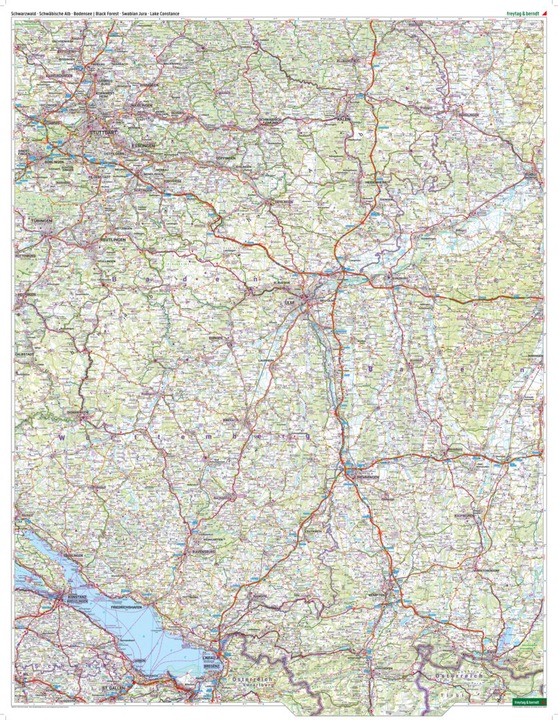 Produktbild Schwarzwald - Schwäbische Alb - Bodensee, Strassen- und Freizeitkarte 1:150.000, freytag & ber