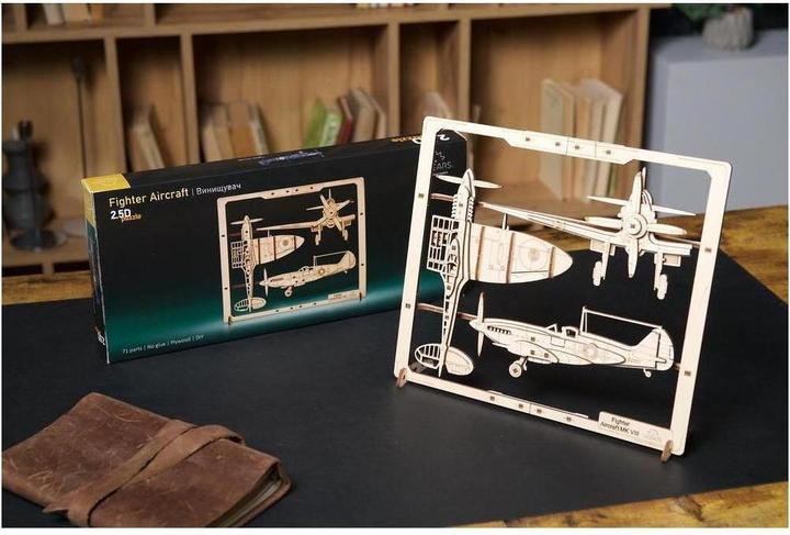 Image du produit Ugears 70196 Fighter Aircraft 2.5D Puzzle- Πολεμικό Αεροσκάφος 2.5D Πάζλ