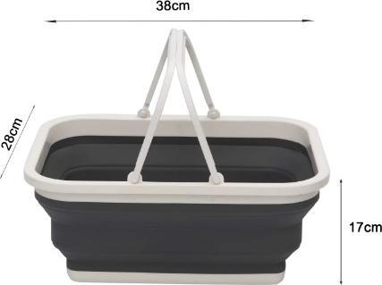 Immagine prodotto Campingfox Cestino pieghevole 10l grigio