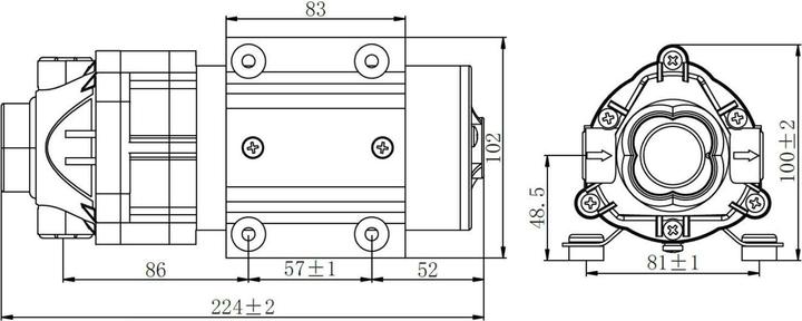 Actual product image Naturewater Booster Pump with 600 GPD (2300 l/day) 108W for Reverse Osmosis Systems (Booster pump)