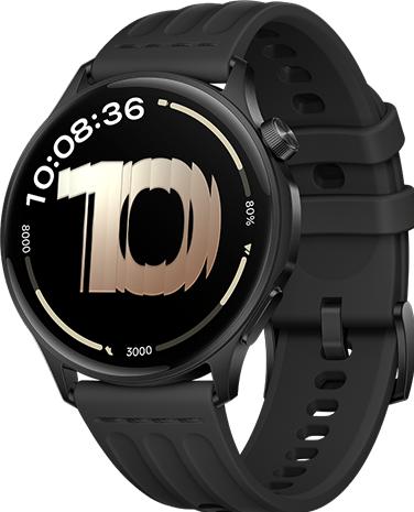 Actual product image OnePlus Watch Lite Smartwatch, Black Steel (45 mm)