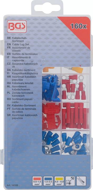 Image du produit BGS Assortiment de cosses | 160 pièces