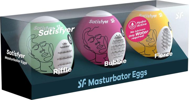 Produktbild Satisfyer Masturbator Egg Set - Riffle, Bubble, Fierce - 3 pcs