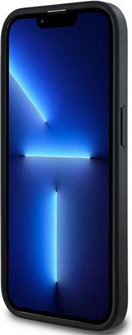 Actual product image DKNY DKHMP14LPCPVSLK iPhone 14 Pro 6.1" czarny/black hardcase Leather Checkered Mono Pattern MagSafe (Apple iPhone 14 Pro)