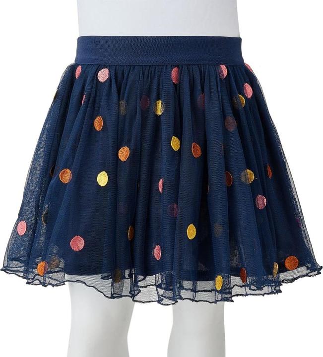 Actual product image VidaXL Children's tulle skirt with dot pattern navy blue 128,Material (128)