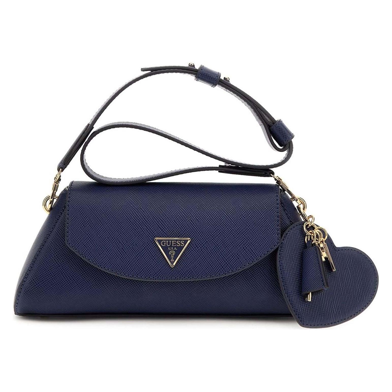 Guess, Damen, Handtasche, Bolena Flap Shoulder Bag, Blau