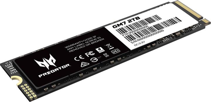Actual product image Acer Predator SSD GM7 M.2 NVMe PCIe Gen 4*4 2TB (2000 GB, M.2)