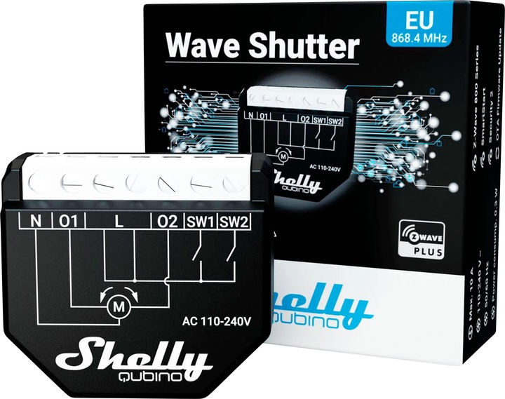Image du produit Shelly Qubino Wave Shutter (Actionneur de commutation)