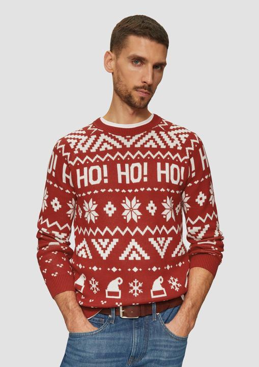 Actual product image s.Oliver Strickpullover Weihnachtspullover aus Baumwolle (M)