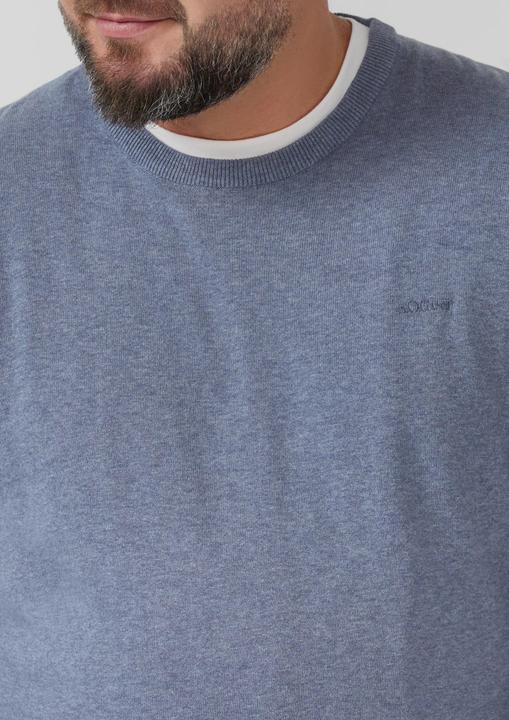 Produktbild s.Oliver Strickpullover Baumwollpullover mit Logo-Stickerei (5XL)