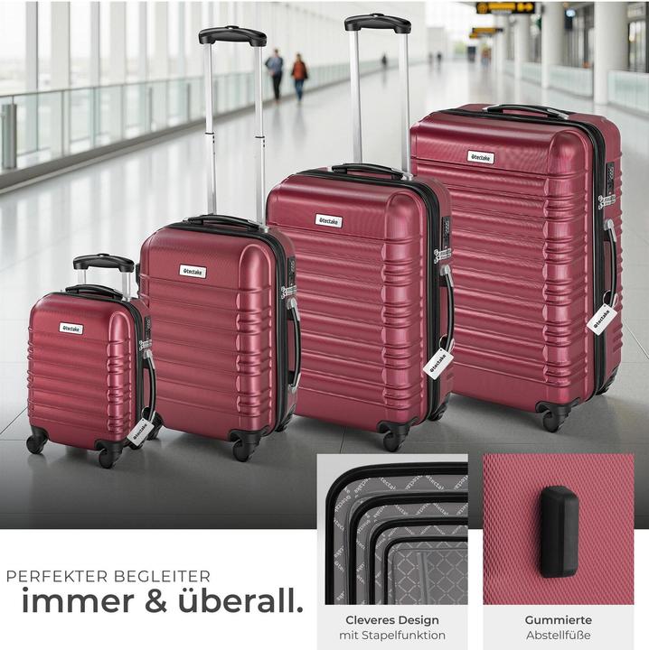 Produktbild tectake Hartschalenkofferset Mila 4-tlg. mit Kofferwaage (106 l)