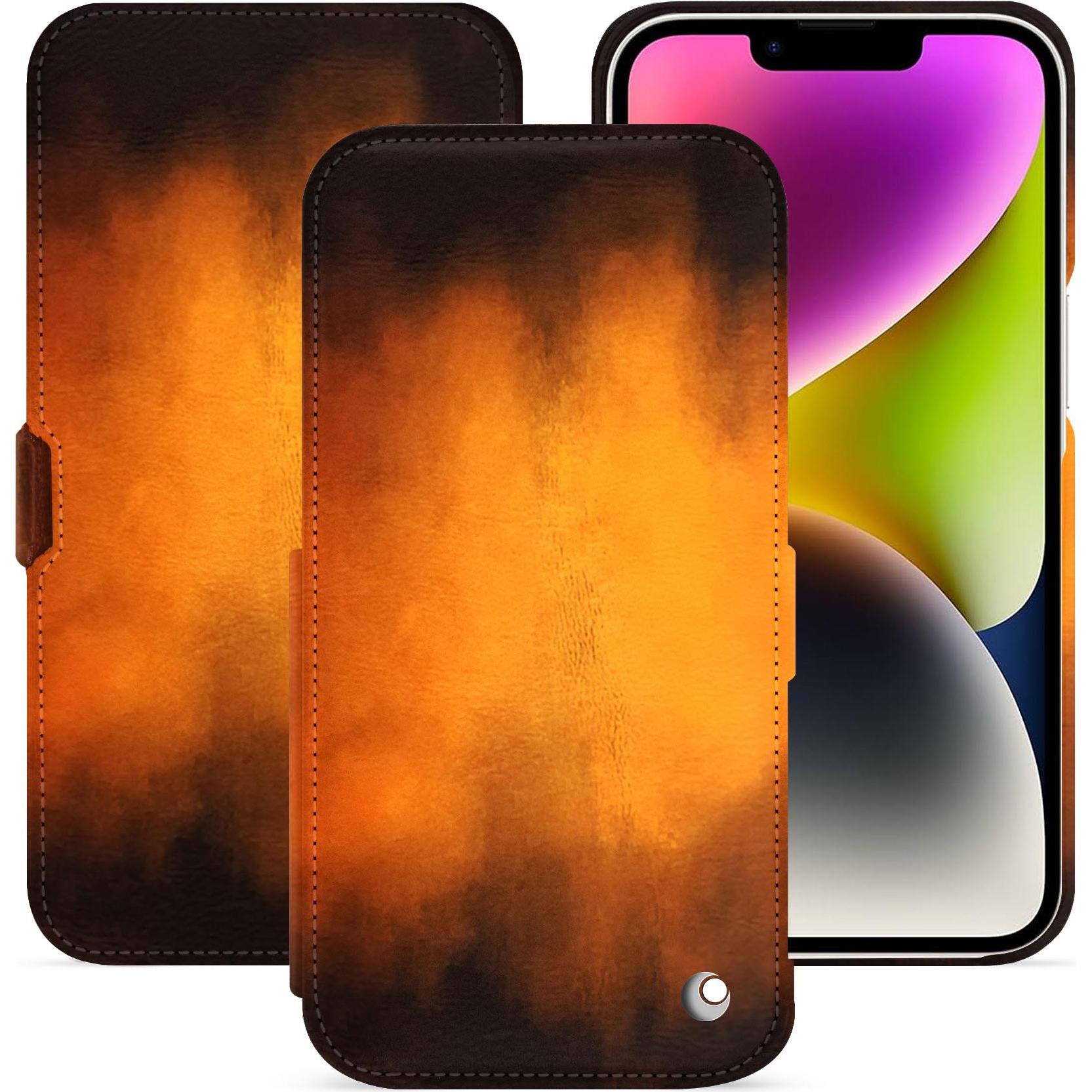 Thumbnail - Noreve Lederschutzhülle horizontal (Apple iPhone 15 Plus), Smartphone Hülle, Violett