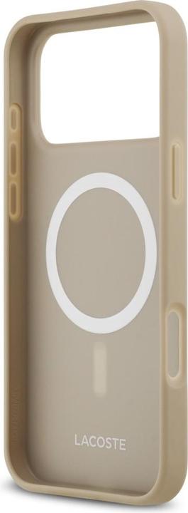 Produktbild Lacoste Petit Pique Lacquer Logo MagSafe case for iPhone 17 Pro Max taupe (Apple iPhone 17 Pro Max)