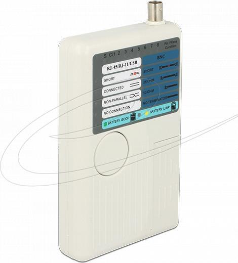 Image du produit Delock Testeur de câbles / RJ12 / BNC / USB