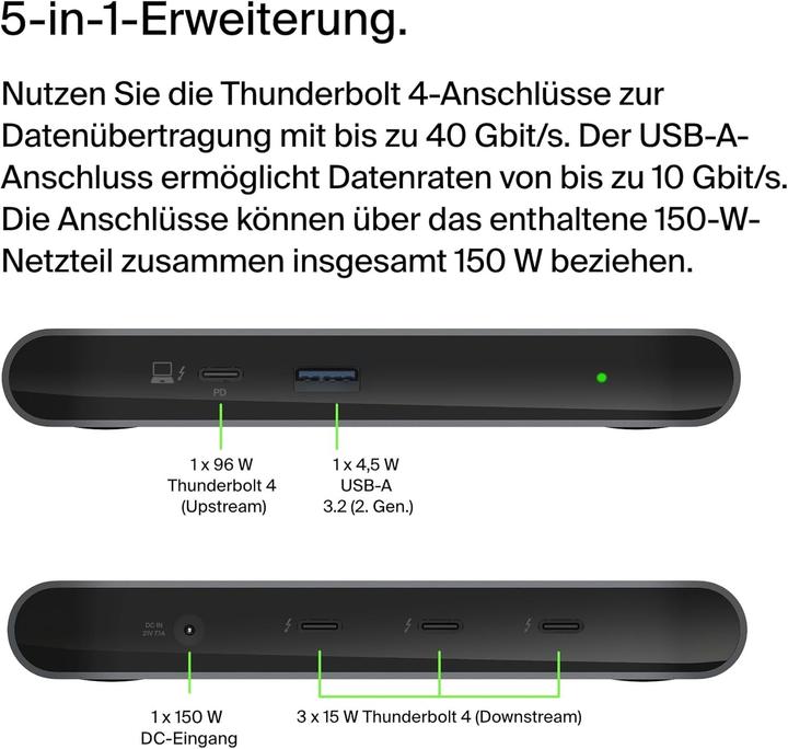 Productafbeelding Belkin 5-in-1 Core Hub (Thunderbolt, 5 ports)