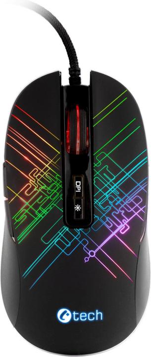Actual product image C-Tech HernÃ myÅ¡ Dusk (GM-27L), casual gaming, 3200 DPI, RGB podsvÃcenÃ, USB (Cable)