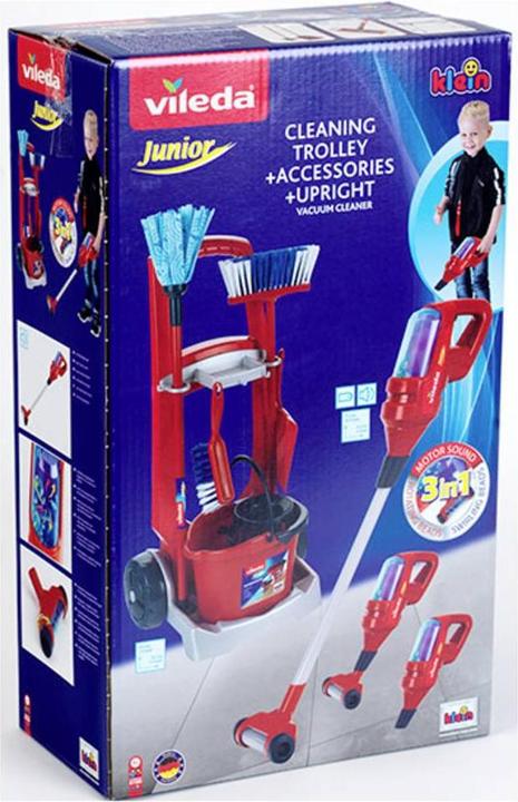 Produktbild Theo Klein Vileda Besenwagen mit Upright Staubsauger