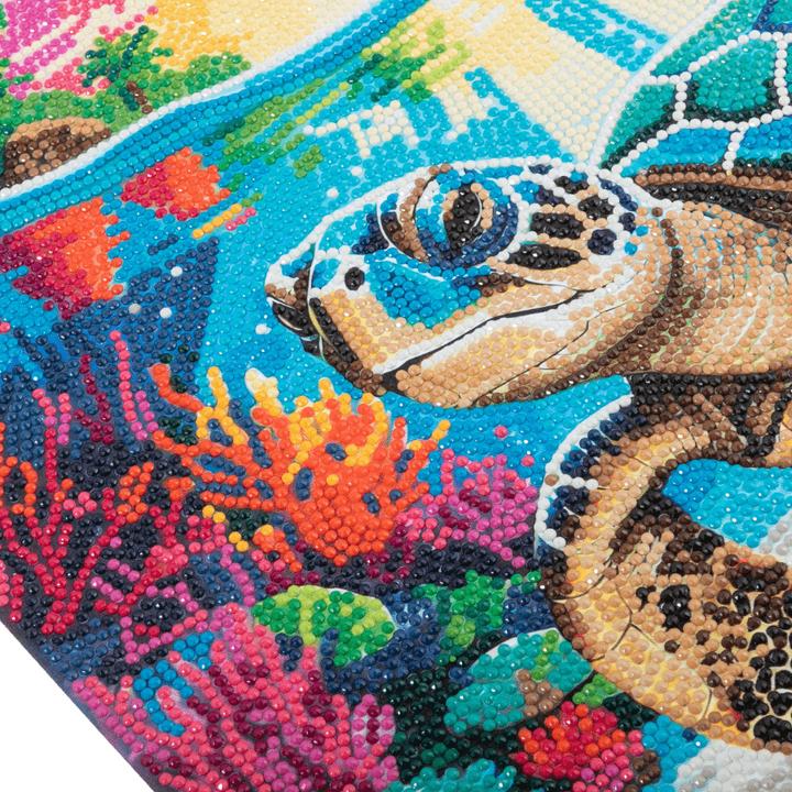 Produktbild Craft Buddy Tropical Turtle Paradise, 40x50cm Crystal Art Scroll