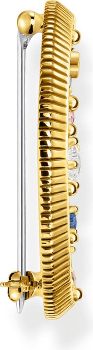 Immagine prodotto Thomas Sabo Spilla Mezza Luna con Pietre Colorate Oro (Acciaio inossidabile, Argento 925)