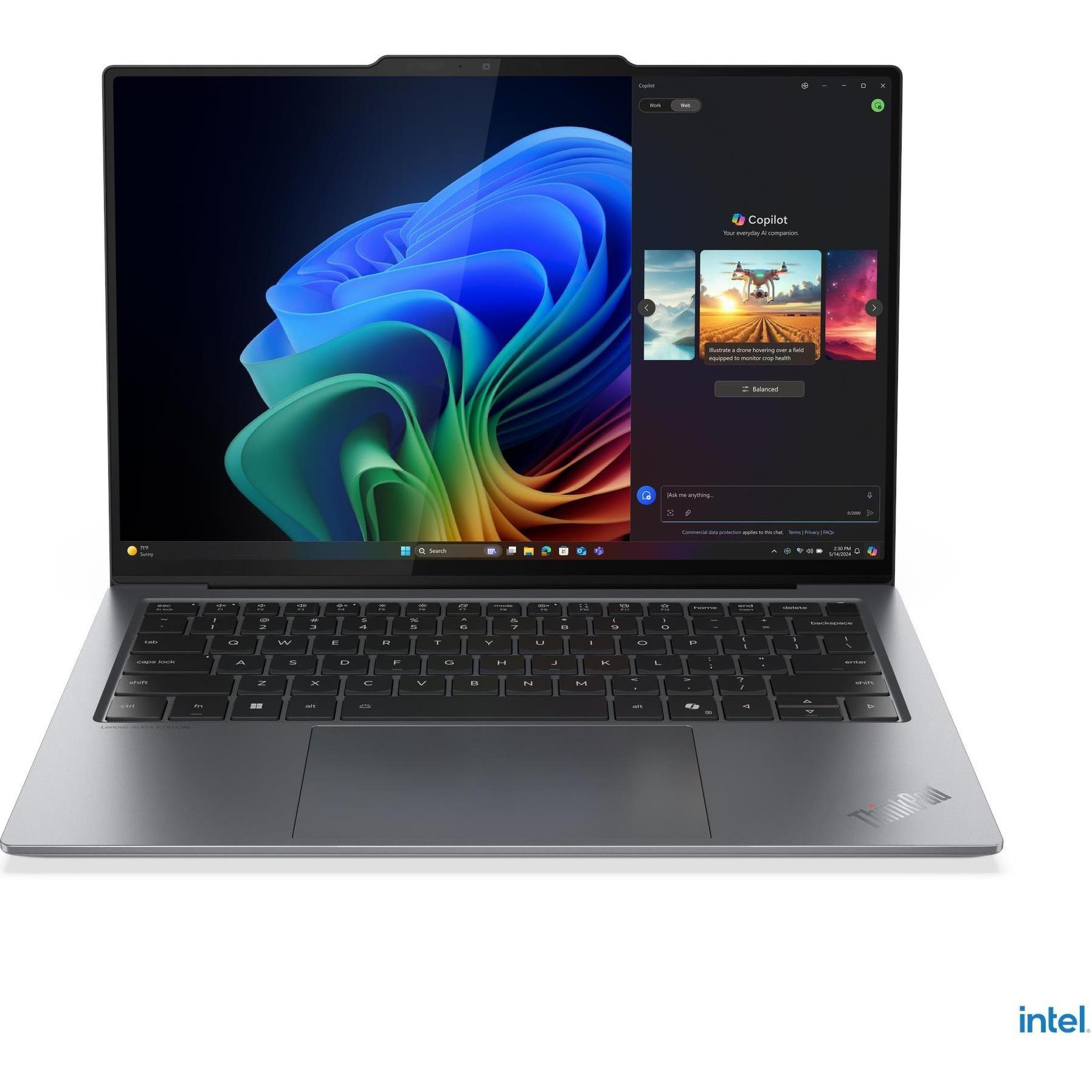 Lenovo X9-14 (14", 1000 GB, 32 GB, Eng. Int.), Notebook, Grau