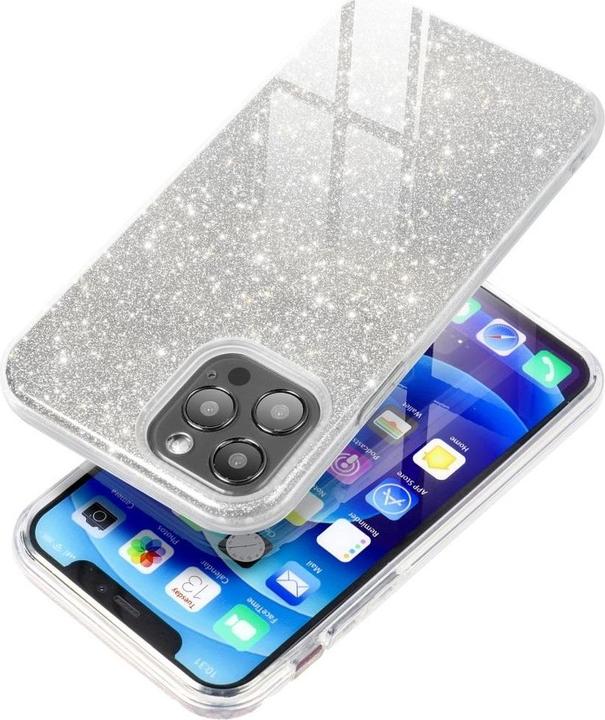 Produktbild König Design Handyhülle für Samsung Galaxy S20 FE Schutzcase Cover Bumper Etui Glitzer Silber (Samsung Galaxy S20 FE)