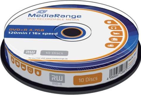 Produktbild MediaRange MR453 - DVD+R 16x, Cake10 (10 x)