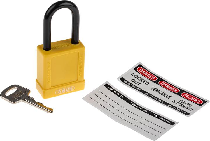 Produktbild RS PRO Yellow Non Conductive Safety Padlock,Std
