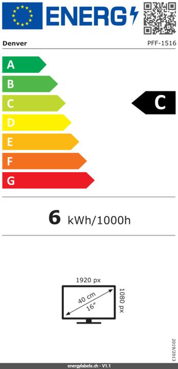 Energy Label Denver Frameo PFF-1516 (15.60", 1920 x 1080 pixels)